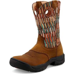 Twisted X Women's 9" All Around Work Boot, Round Toe, Brown & Brown Multi, 8 M