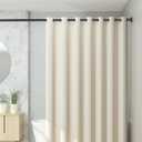 CorkLatta Black Shower Curtain Rod 31 to 80 Inch,1 Inch Diameter Adjustable Spring Tension Stainless Steel Telescoping Rod,Easy Install,No Rust