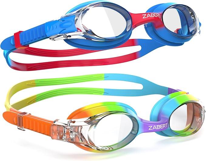 K20 Swimming Goggles for Kids Girls Boys Age 3-10 Years Old, Anti-fog 100% UV Protection with Travel Bag