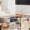 Dog Dad Gifts for Men, Cute Figurines Statue,Unique Mini Shelf Decor for The Home,Room,Bathroom,Office,Lovely Decorations for Dogs Lover (Beige)