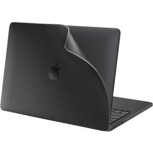 BlueSwan Flexible Case Compatible with MacBook Pro 13 inch M2 M1 2025-2017 Release A2338 A2289 A2251 A2159 A1989 A1706 A1708, Shatterproof PP and Matte Anti-Fingerprint Protective Case, Matte Black