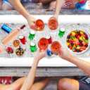 Jasonwell Inflatable Serving Bars Ice Buffet Salad Serving Trays Food Drink Holder Cooler Containers Indoor Outdoor BBQ Picnic Pool Party Supplies Luau Cooler w Drain Plug