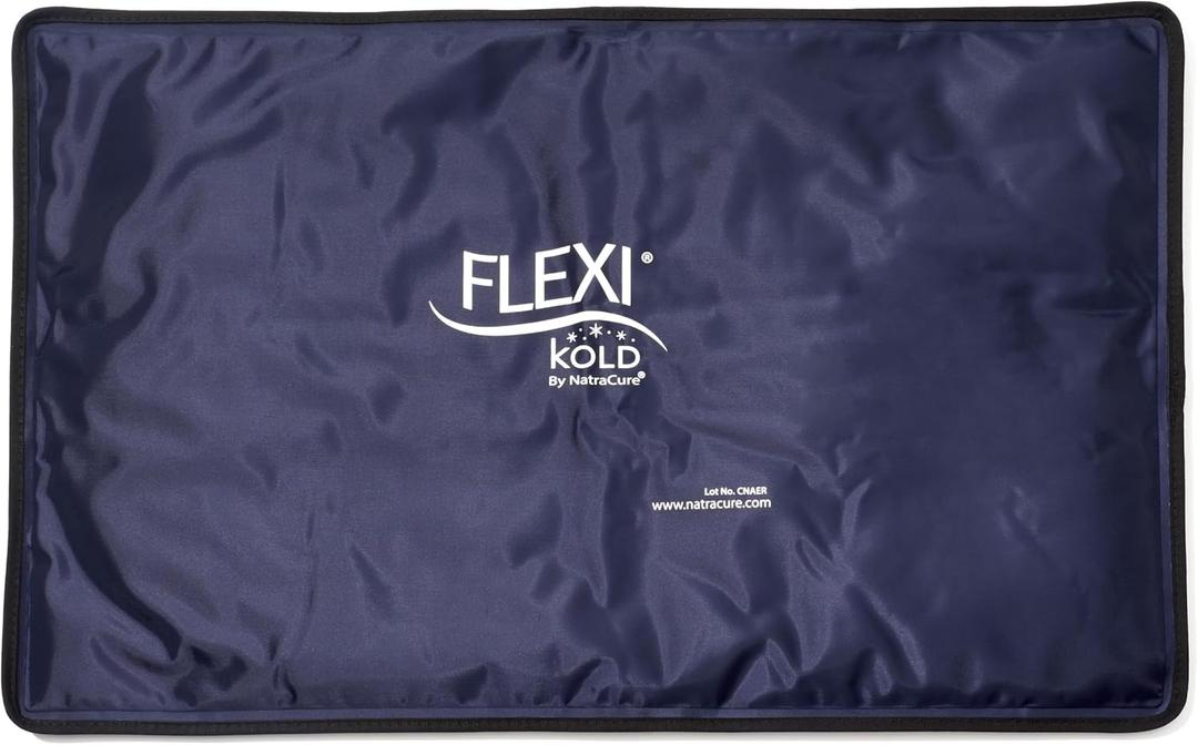 FlexiKold Extra Large Gel Soft Flexible Ice Pack for Injuries Ice Compress, Ice Pad, & Flat Ice Wrap for Post Surgery for Injuries of Shoulder, HIPS & Full Back XL Oversize 13 x 21.5