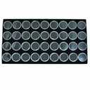 Black Foam with 36 Acrylic Gem Jar Holders Tray Liner