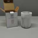 Essentra Home Blanc Collection White Bathroom Tumbler Cup for Vanity Countertops, Also Great As Pencil Pen Holder and Makeup Brush Holder