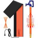 38.5" x 7" Water Pipe Heat Blanket with Thermostat, Self Regulating Faucet Heating Blanket, Winter Heating Tape for Metal and Plastic Pipes, 120V, Thermostat Max Temp 140˚F(1 Pack,Orange)