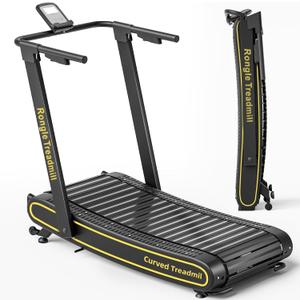 Curved Treadmill, Curved Treadmills Home, Non-Electric Motorized Treadmill-300 LBS CapacityNo Assembly Required Self-Generated Curved Treadmill Exercise Treadmills