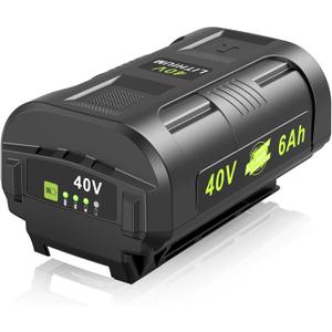 Replacement for Ryobi 40V Lithium Battery Replacement for Ryobi 40V 6.0Ah Lithium Battery OP4015 OP40201 OP4026 OP40261 OP4030 OP40301 OP4040 OP40401 OP4050 OP40601 OP4026A OP4050A OP4060A (1pack)