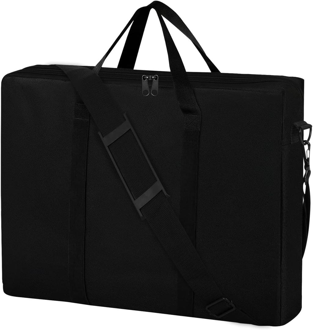 4/6 Foot Folding Table Storage Bag, Kovshuiwe Waterproof Heavy Duty Large Carrying Bag for Folding Tables, Picnic/Camp Tables Cover with Durable Zipper & Shoulder Strap,25"D X 25"W X 4.7"H,Bag Only