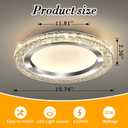 UOFUS 32W LED Flush Mount Ceiling Light Chrome 15.7inch Modern Round Ceiling Light Fixture 3000K-6000K Super Bright Circle Ceiling Lamp for Bedroom Kitchen Dining Room Entryway Hallway Foyer, 15.74inch
