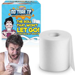 Gagster No Tear Toilet Paper  Practical Joke Trick  Fake Unrippable TP Rolls, Looks Like Real Toilet Paper But Wont Tear  Funny Gift for Adults & Kids