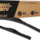 K&N EDGE Wiper Blades: All Weather Performance, Superior Windshield Contact, Streak-Free Wipe Technology: 26" + 17" (Pack of 2)