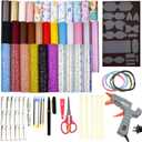 Faux Leather Bow Making Kit, Hair Bow Making Kit,Leather Bow Kit