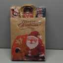 PARSUP 24PCS Medium Christmas Kraft Gift Bags Assorted Styles Bags Xmas Small Paper Bags with Handles Goodie Bags with Christmas Prints for Xmas Gift Wrapping Party Supplies