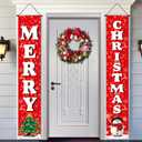 Christmas Door Decorations Banners Sign Porch Hanging Indoor Outdoor, Christmas Decorations Outdoor Banners,Party Banners Home Front Door Fireplace or Holiday Party, Size71in12in