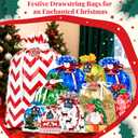 HADAYAKI 38PCS Christmas Drawstring Gift Bags with JUMBO Size and Assorted Sizes for Holiday Gift Wrapping