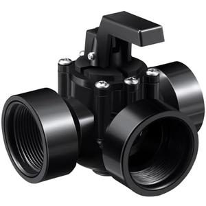 Tandefio 3 Way Swimming Pool Diverter Valve Replacement Black Positive Seal Pool Valve for Pools and Spas (2 Inches)