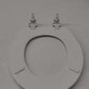 Mayfair by Bemis Round Plastic Toilet Seat White Never Loosens Removes for Cleaning size 14x16 inch