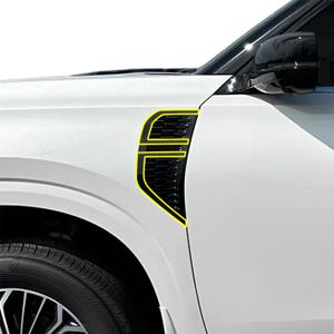 BOGAR TECH DESIGNS for Nissan Armada 2025-2026 Side Fender Vents Chrome Delete – Precut Vinyl Trim Overlay, Gloss Black Blackout Look