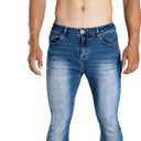 Wbestwind 70s Disco Pants for Men Relaxed Stretch 60s 70sBell Bottom Fit Comfort Flared Retro Leg Denim Vintage Jeans (4X-Large, Deepblue2)