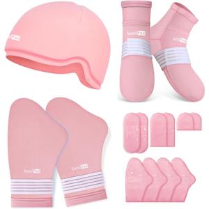 SuzziPad Chemo Care Package for Women & Men, Cooling Gloves, Socks and Cold Caps for Chemotherapy, Ideal for The Discomfort of Head, Hand, Feet, S/M