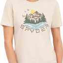 Spyder Women's Mountain Sunset Graphic Short Sleeve Tee T-Shirt (Beige, S)