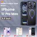Magnetic Stand Case for iPhone 17 Pro Max, 2-in-1 Magnetic Stand Case & Protective Cover, Military Drop Tested, Anti-Fingerprint Matte Finish for Hands-Free at Work, Home and Travel, Blue