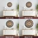 Large Wall Clock for Living Room Decor, Non Ticking Silent, Battery Operated Modern Vintage Wood Oversized Decorative Wall Clock for Bedroom Kitchen Farmhouse Office Decor