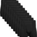 Gildan Men's Underwear Covered Waistband Boxer Briefs, Black, 10 Pcs, Size: M
