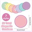 56PCS Numbers Magnetic Accents Round Colorful Number Magnets 0-36 with 19 Blank Writable Magnetic Cutouts for Refrigerator Bulletin Board Whiteboard Math Educational Home Office Classroom Decoration