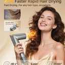 5 in 1 Hair Styler & Air Dryer Wrap Curler, High-Speed Negative Ionic Foldable Hair Tools Fast Drying, Multi Professional Hot Hair Styler for Curling Volumizing Straightening Styling (Grey/Gold)
