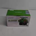 Ahopegarden Indoor Garden Hydroponics Growing System: 10 Pods Plant Germination Kit Herb Vegetable Growth Lamp Countertop with LED Grow Light - Hydrophonic Planter Grower Harvest Lettuce (Black)