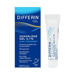 Differin Acne Treatment Gel, 30 Day Supply, Retinoid Treatment for Face with 0.1% Adapalene, Gentle Skin Care for Acne Prone Sensitive Skin, 15g Pump 
