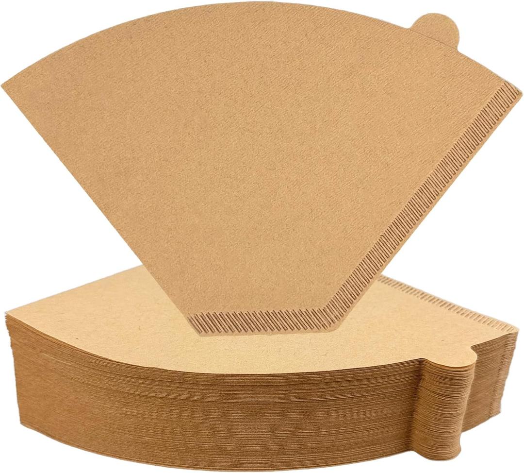 2 x #4 Cone Coffee Filters, 100 Count, 8-12 Cup, Unbleached Natural Paper, No Blowout, Disposable for Pour Over and Drip Coffee Maker