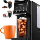 K Cup Coffee Maker With Bold Setting, Single Serve Hot & Iced Coffee Maker for K-Cup and Grounds, 52 Oz Removable Water Tank, 6 to 14oz Brew Size, Pod Coffee Machine With Reusable Filter,(Black)