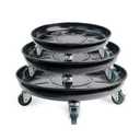 AyaLight Metal Heavy Duty Plant Caddy Round Flower Pot Mover, 3 Pack Mixed of 14", 16" and 20" Rolling Plant Stand with Wheels, Indoor Outdoor Plant Dolly with Casters Planter Tray, Black
