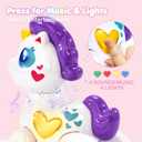 hahaland Toys for 1 Year Old Girl Toddler Girl Toys Unicorn Musical Light up Baby Girls, Interactive Travel One Year Old Baby Girl Birthday Gifts