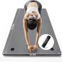LFS Yoga Mat 72.8" x 31.5" x 2/5 inch Thick With Strap and Bag, Extra Wide Workout Mat for Women and Men, Non Slip Exercise Mat for Home Outdoor Yoga, Pilates, Stretching, Floor & Fitness Workouts (Gray)
