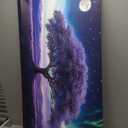 crmotu Tree of Life Large Wall Art, Space Fantasy Landscape Canvas Painting, Purple Tree Abstract Art Prints, Modern Aurora Scenery Pictures Wall Decor Living Room Bedroom Bathroom Office 20X40in (40L" x 20W")