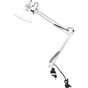 Bostitch Office VLF100-WHT Swing Arm Desk Lamp with Clamp Mount, 36" Reach with Multi-Joint Adjustment, Includes Replaceable LED Bulb (VLF), White