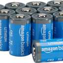 Amazon Basics Non-Rechargeable CR2 Lithium Batteries, 3 Volt, Long Lasting Power, Low Self-Discharge Rate, 12 Count