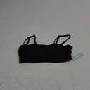 Aqua Eve Women Strapless Bikini Top Only Bandeau Swim Top Tube Top Swimsuit, Black, S