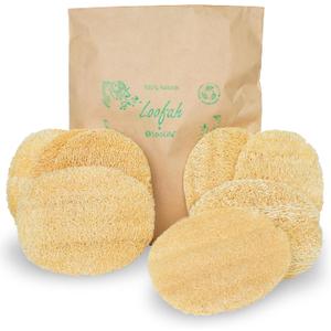 Natural Loofah Exfoliating Body Scrubber (8 Pack) - Organic Loofah for Body - Biodegradable Shower Luffa - Natural Bath Sponges Loufa - Estropajos Para El Cuerpo