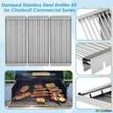 18 7/16" Stamped Stainless Steel Cooking Grid Replacement Emitter Set for Charbroil Tru-Infrared Grill 463241314 463270512 463270909 463270912 463241313, Parts for Kenmore 415.16167210