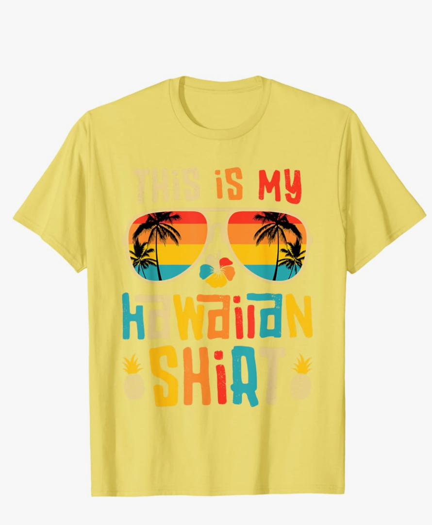 This Is My Hawaiian Shirt Tropical Luau Costume Party Hawaii T-Shirt, Small