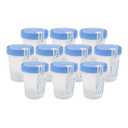 Dealmed Specimen Collection Containers Single Use Urine Specimen Cups, Screw on Leak Resistant Lid, Included ID Label, 4 oz, 10 Count