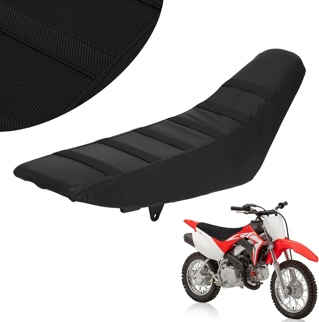 Dirt Bike Seat Cover Universal for Yozma In10 CRF XR RM KX KLX TTR PW Hawk 250 SSR Apollo RFZ TAO TAO Thumpstar 50cc - 450cc Dirt Pit Bike Black Particle Surface