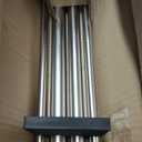 Double Curtain Rods for Window 36-72", Brushed Nickel Double Curtain Rods with Round Cage & Barrel Finials, Adjustable Double Rod Curtain Rod, 1-Inch Front and 5/8 Inch Back Double Drapery Rod