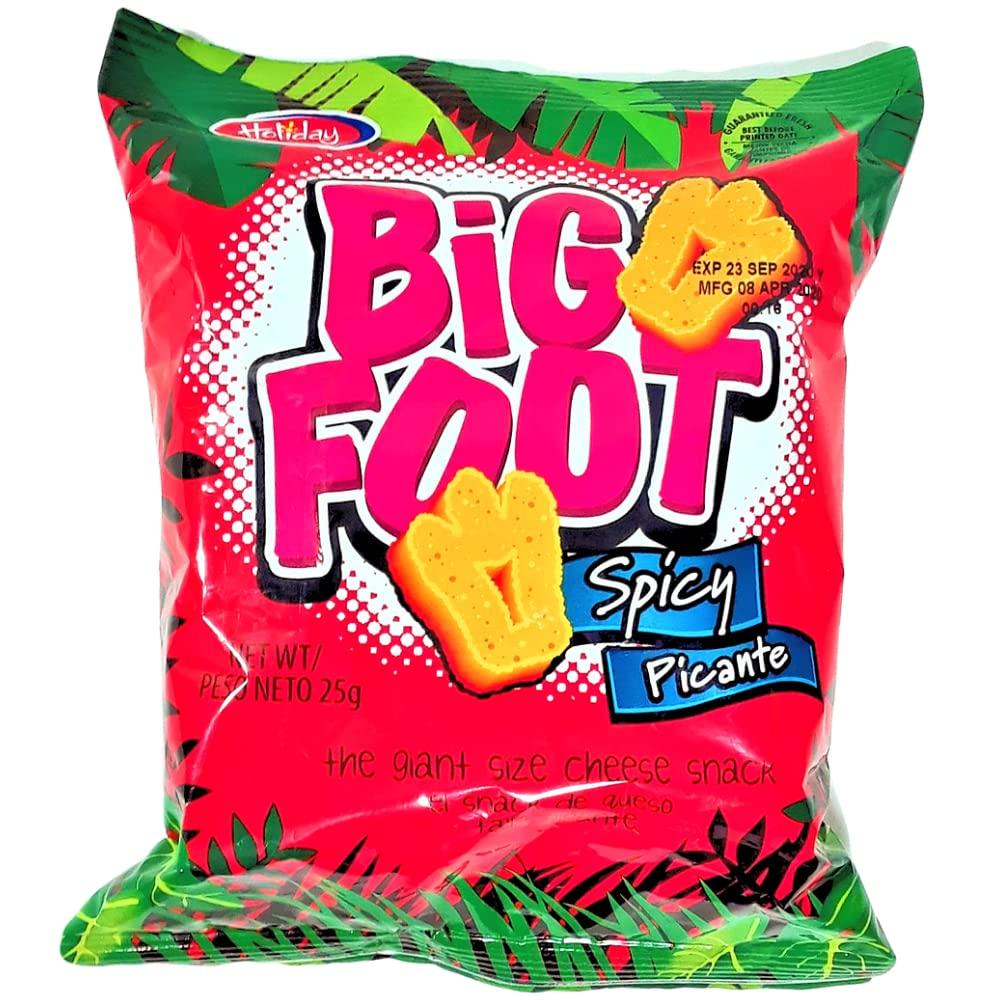 Holiday Big Foot Giant Cheese Snack Spicy Crunchy Corn Puffs Party Size Bag 0.8 oz Pack of 12 BB 11/12/26