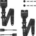 Adjustable Retractable Lap Belt, Universal 3-Point Modification Belt Kit, Easy to Install, Seat Belt Replacement for Most Golf Cart Front Rear Seats